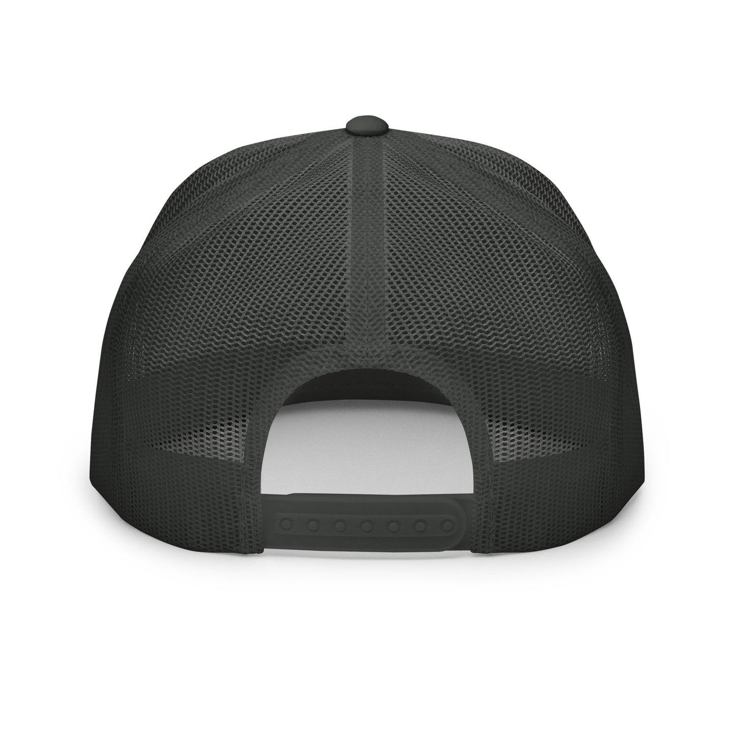 Embroidered - Black Virtus Flat Billed Trucker Hat