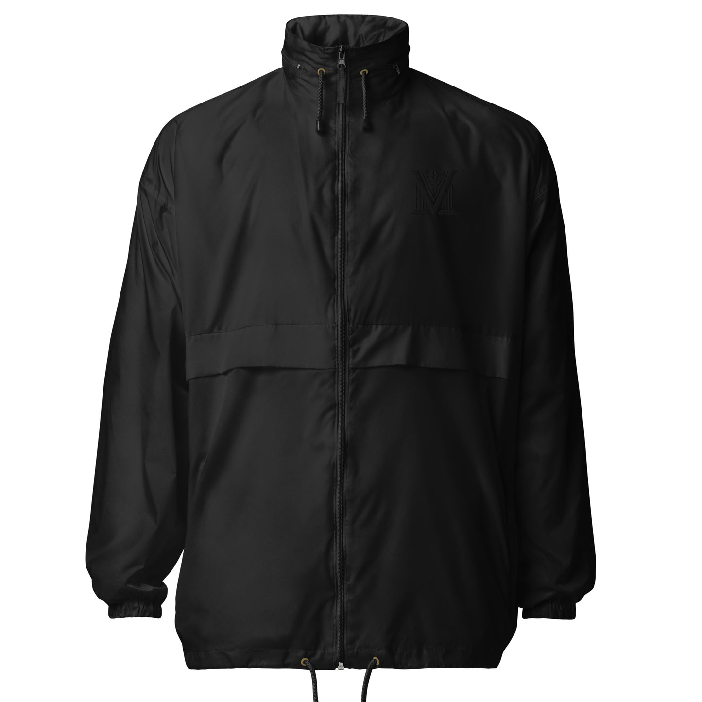 Black Virtus Logo Windbreaker Jacket