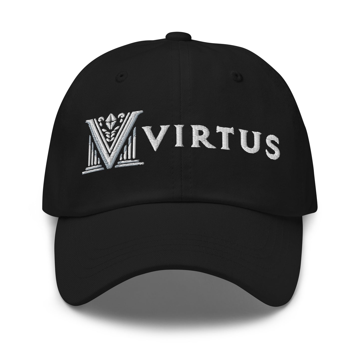 Embroidered - White Virtus Dad Hat