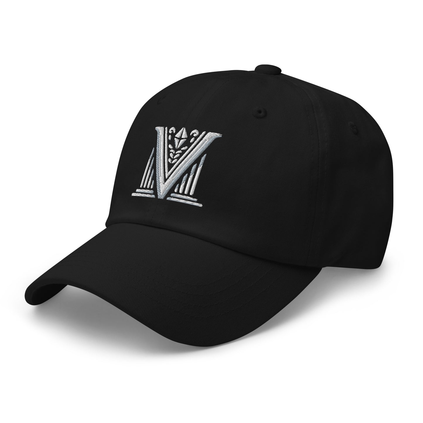 Embroidered White Virtus Logo Dad Hat