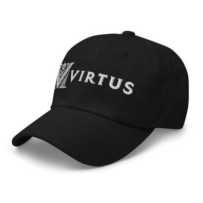 Embroidered - White Virtus Dad Hat