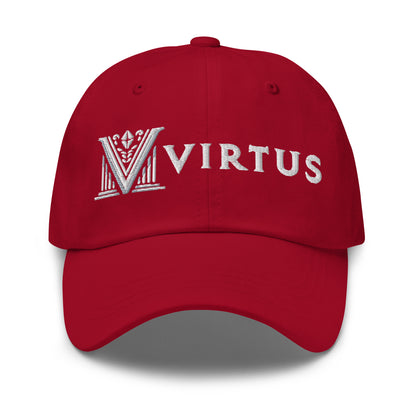 Embroidered - White Virtus Dad Hat