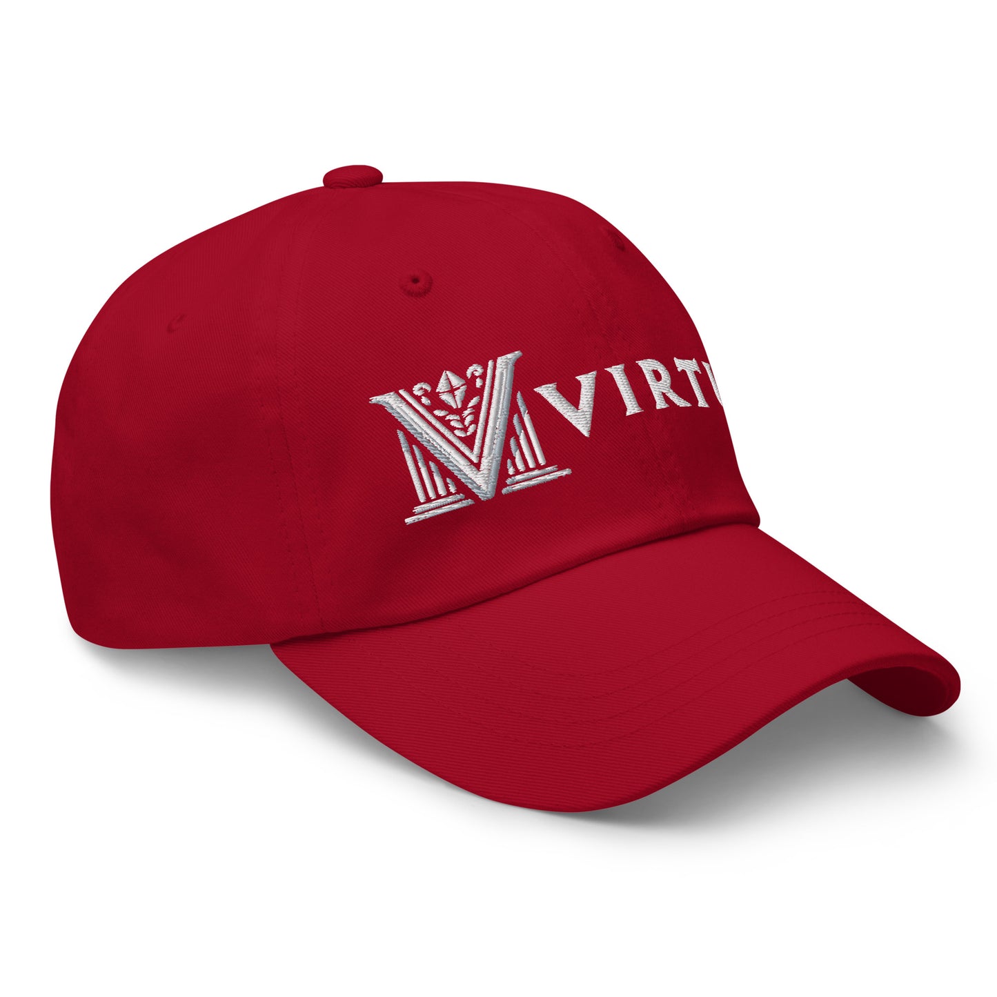 Embroidered - White Virtus Dad Hat