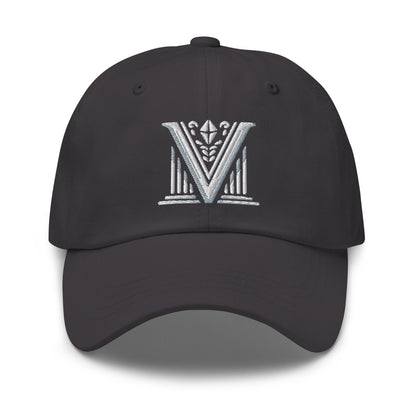 Embroidered White Virtus Logo Dad Hat