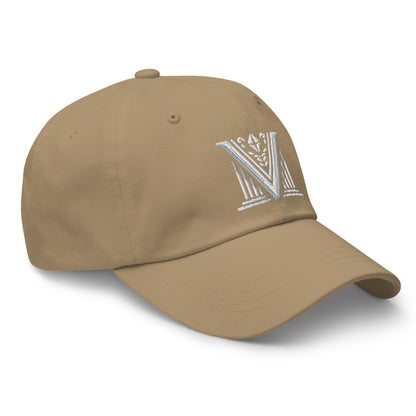 Embroidered White Virtus Logo Dad Hat