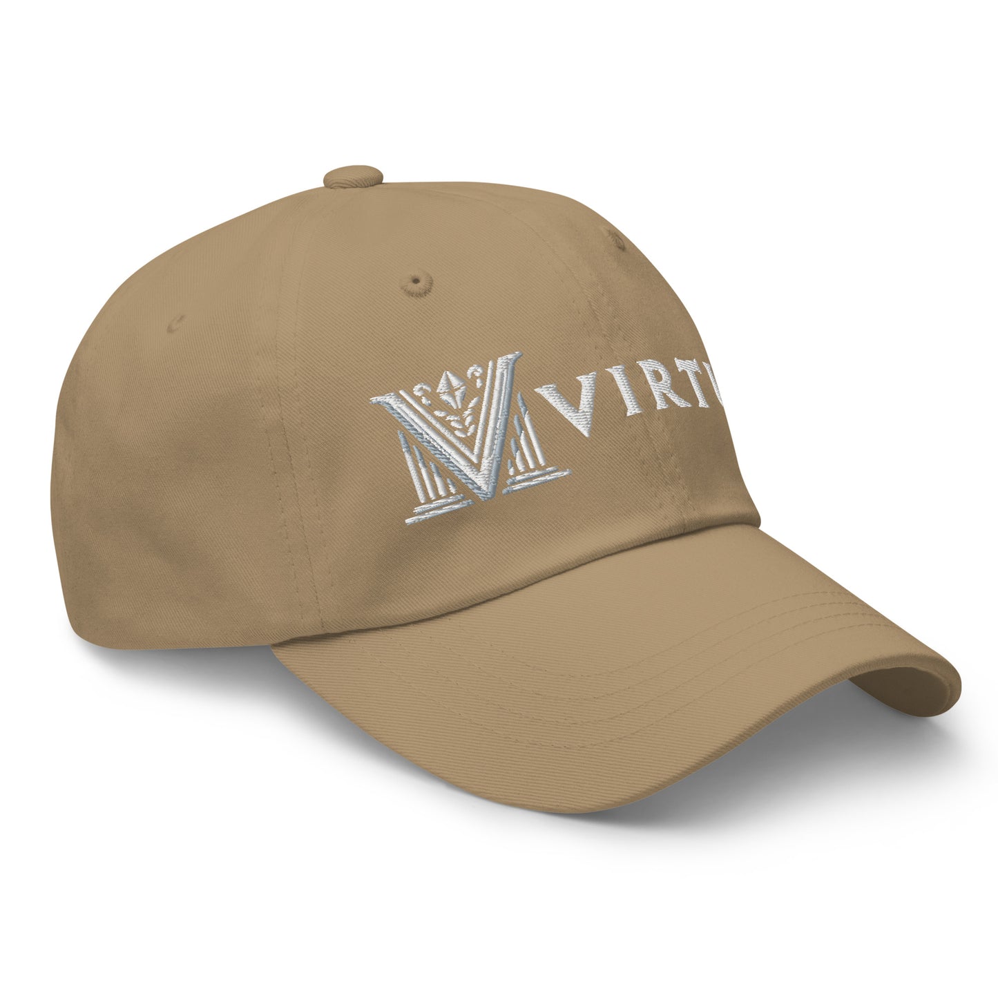 Embroidered - White Virtus Dad Hat