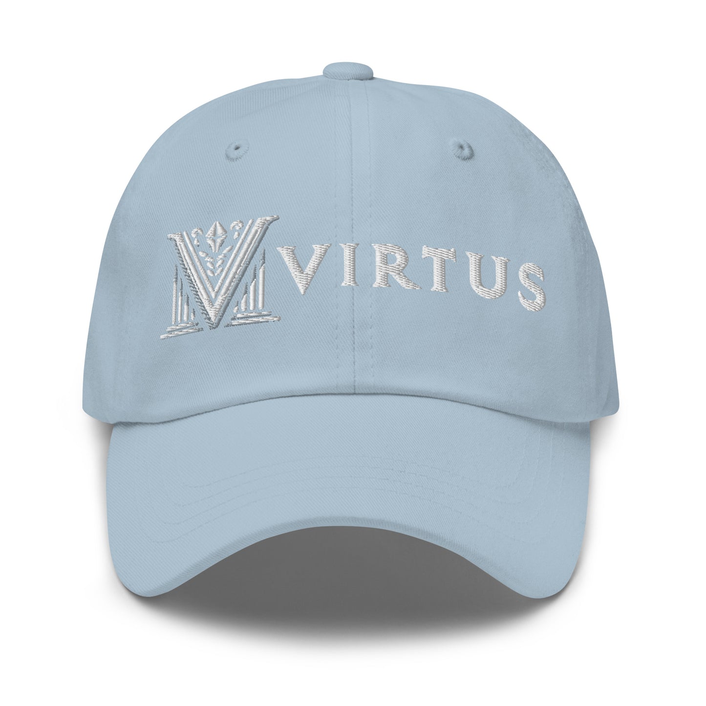 Embroidered - White Virtus Dad Hat