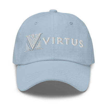 Embroidered - White Virtus Dad Hat