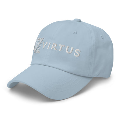 Embroidered - White Virtus Dad Hat