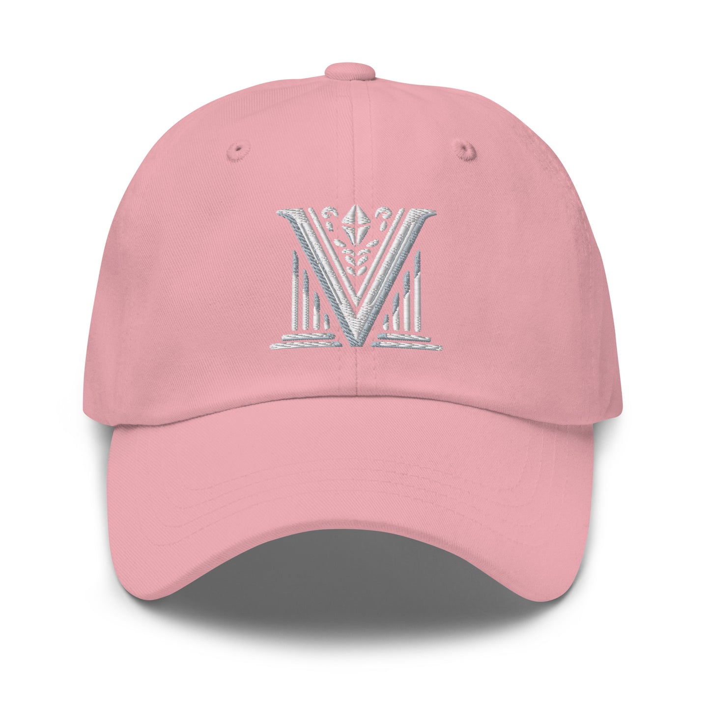 Embroidered White Virtus Logo Dad Hat