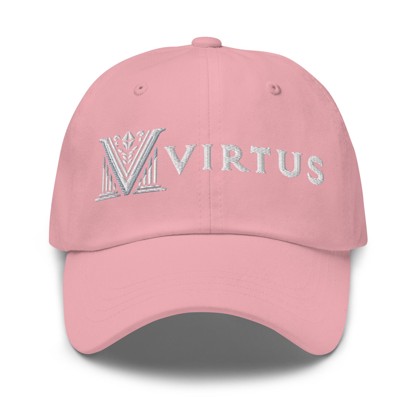 Embroidered - White Virtus Dad Hat