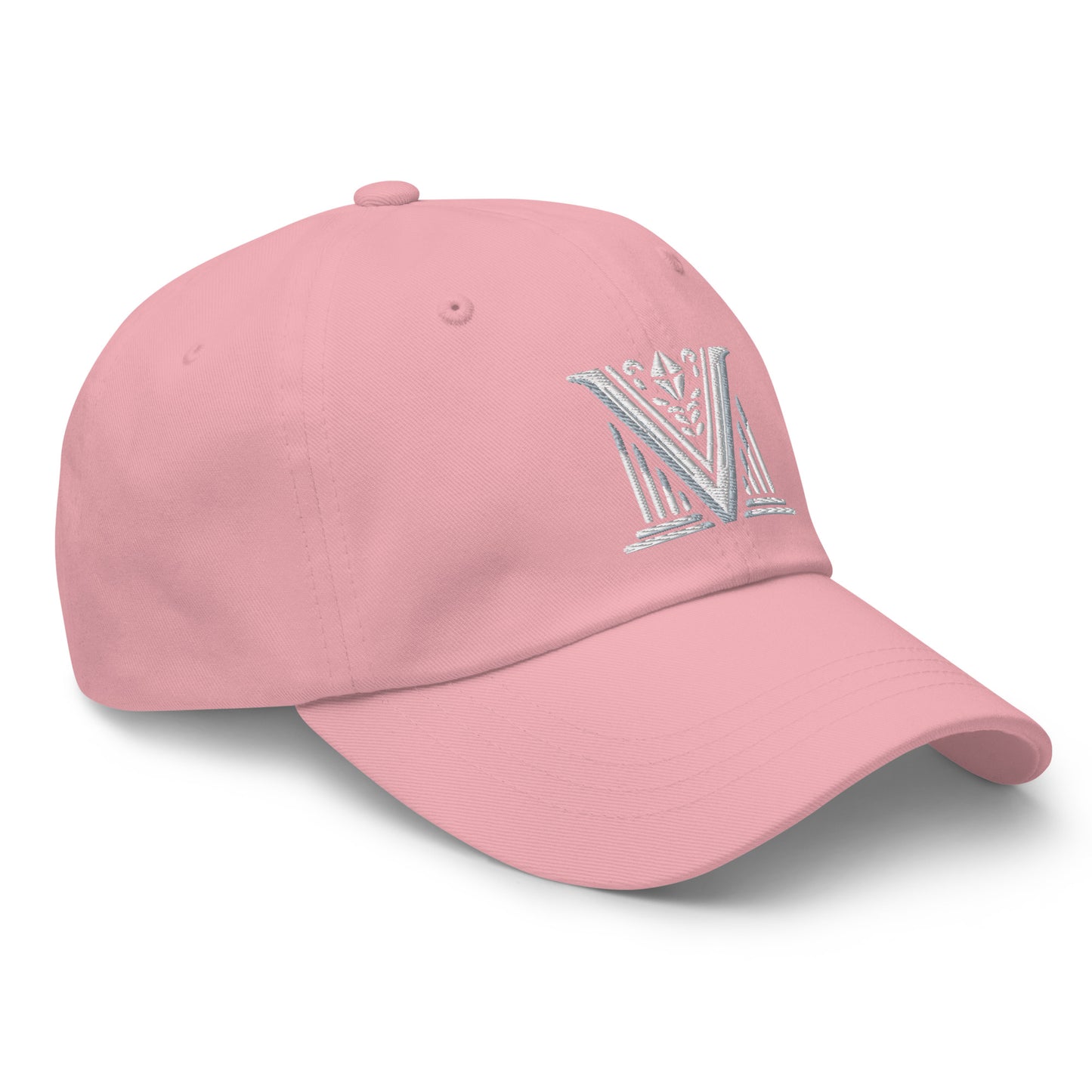 Embroidered White Virtus Logo Dad Hat