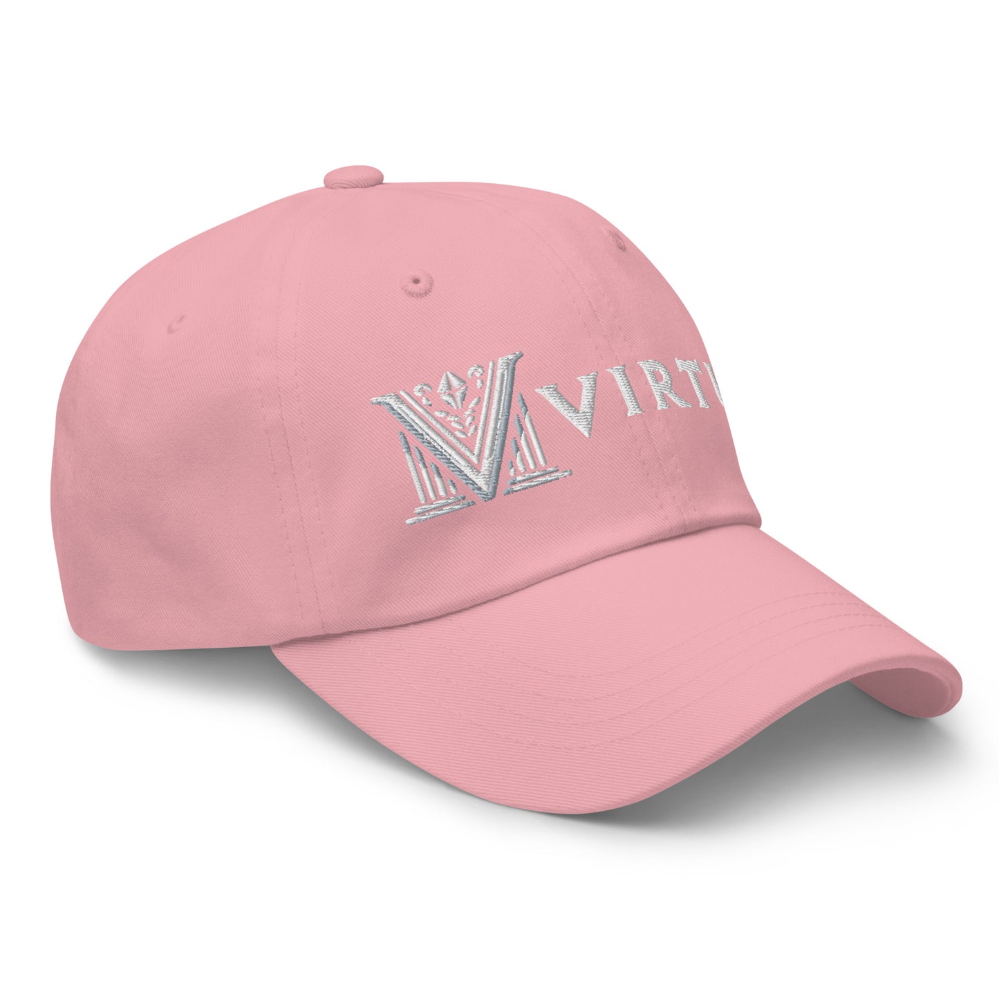 Embroidered - White Virtus Dad Hat