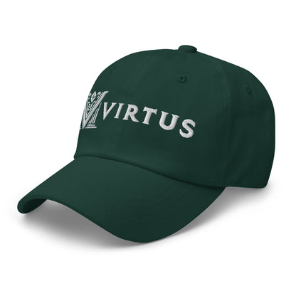 Embroidered - White Virtus Dad Hat