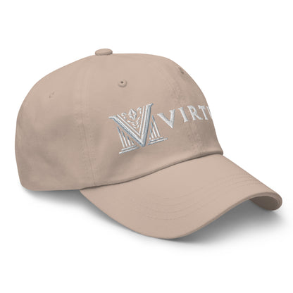 Embroidered - White Virtus Dad Hat