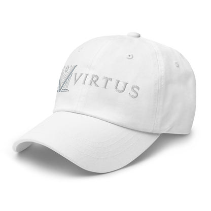 Embroidered - White Virtus Dad Hat