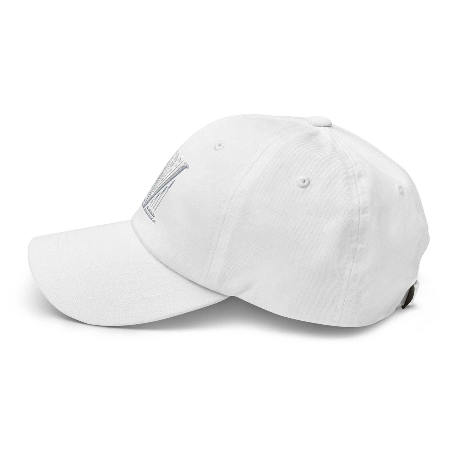 Embroidered White Virtus Logo Dad Hat