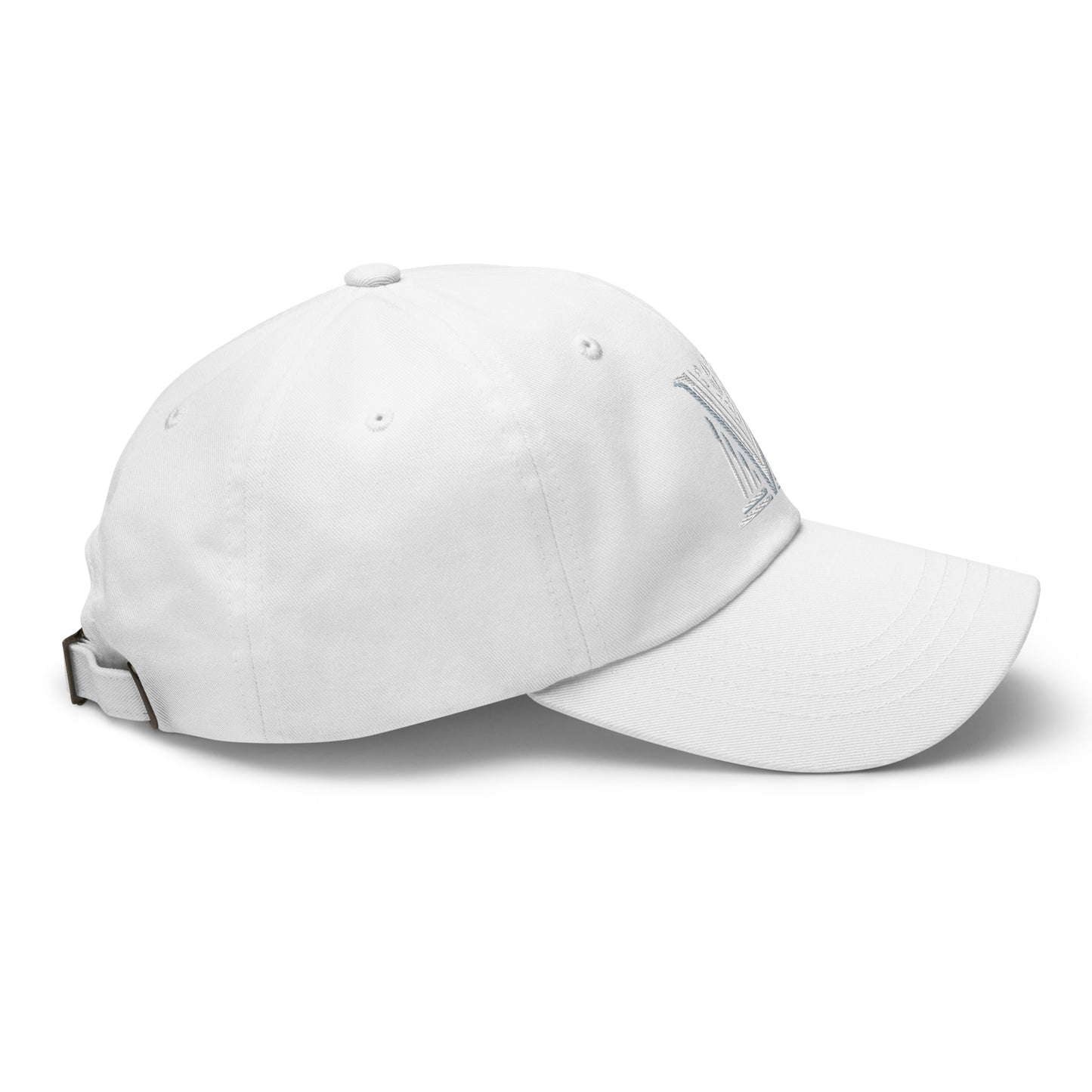 Embroidered White Virtus Logo Dad Hat