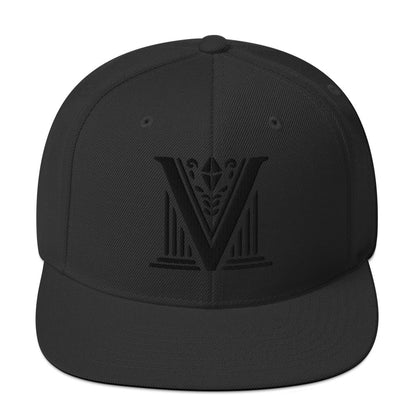 Embroidered Black Virtus Logo Snapback