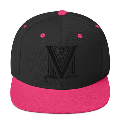 Embroidered Black Virtus Logo Snapback