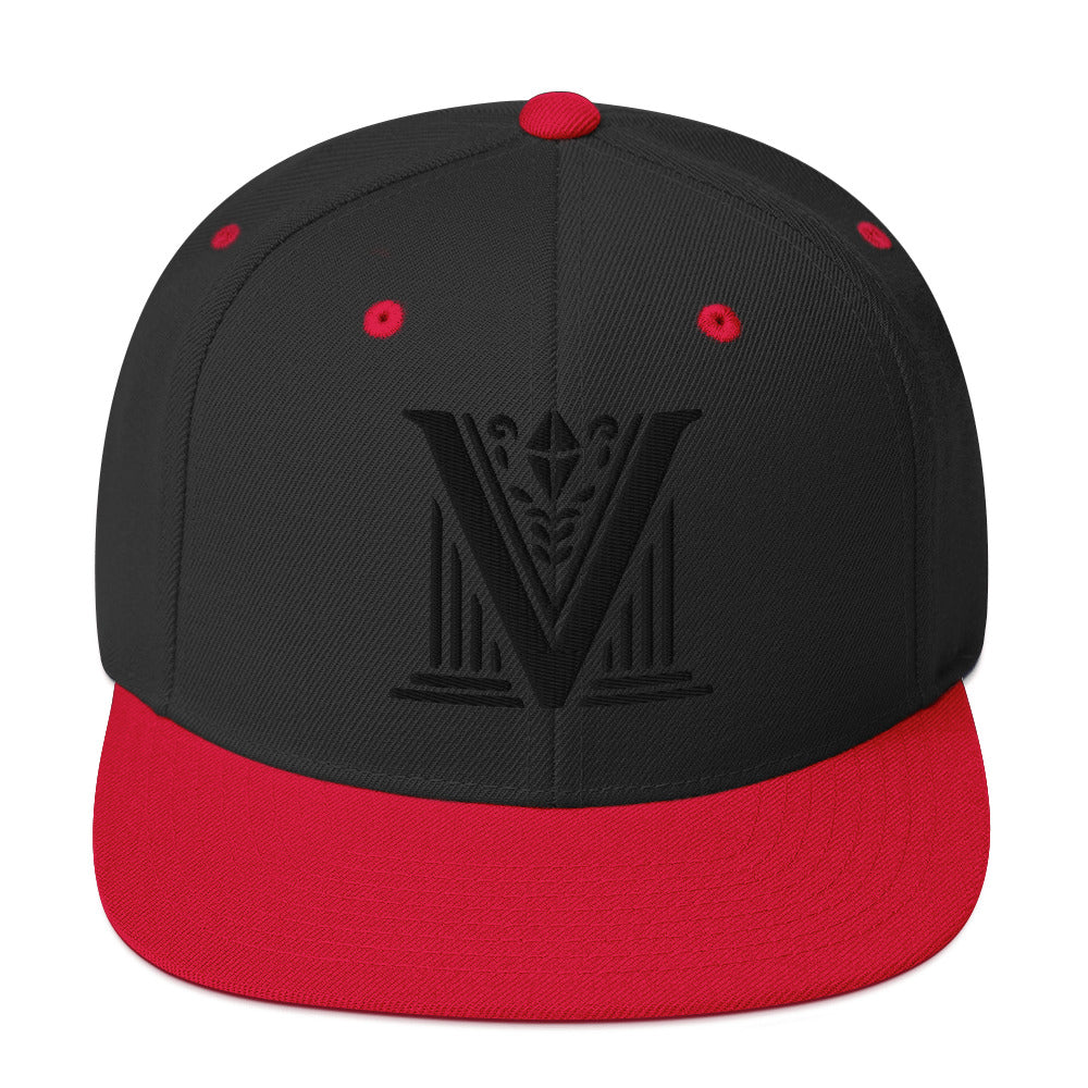 Embroidered Black Virtus Logo Snapback