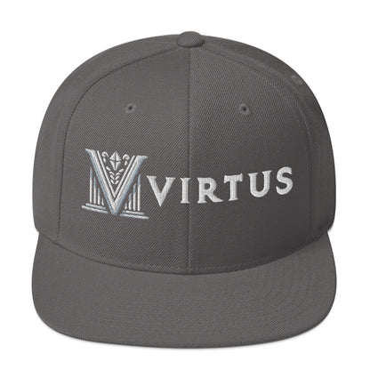 Embroidered - White Virtus Snapback