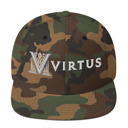 Embroidered - White Virtus Snapback