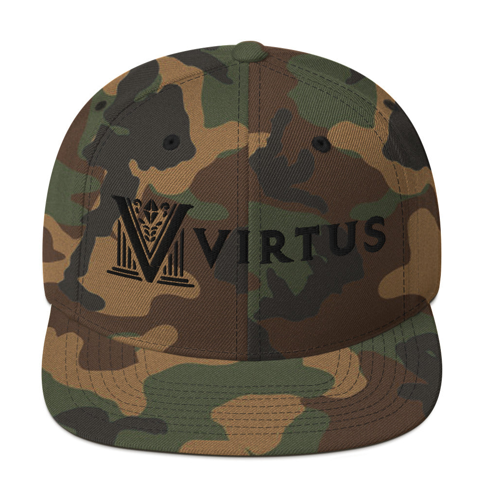 Embroidered - White Virtus Snapback