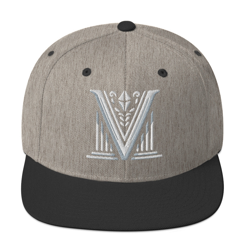 Embroidered - White Virtus Logo Snapback