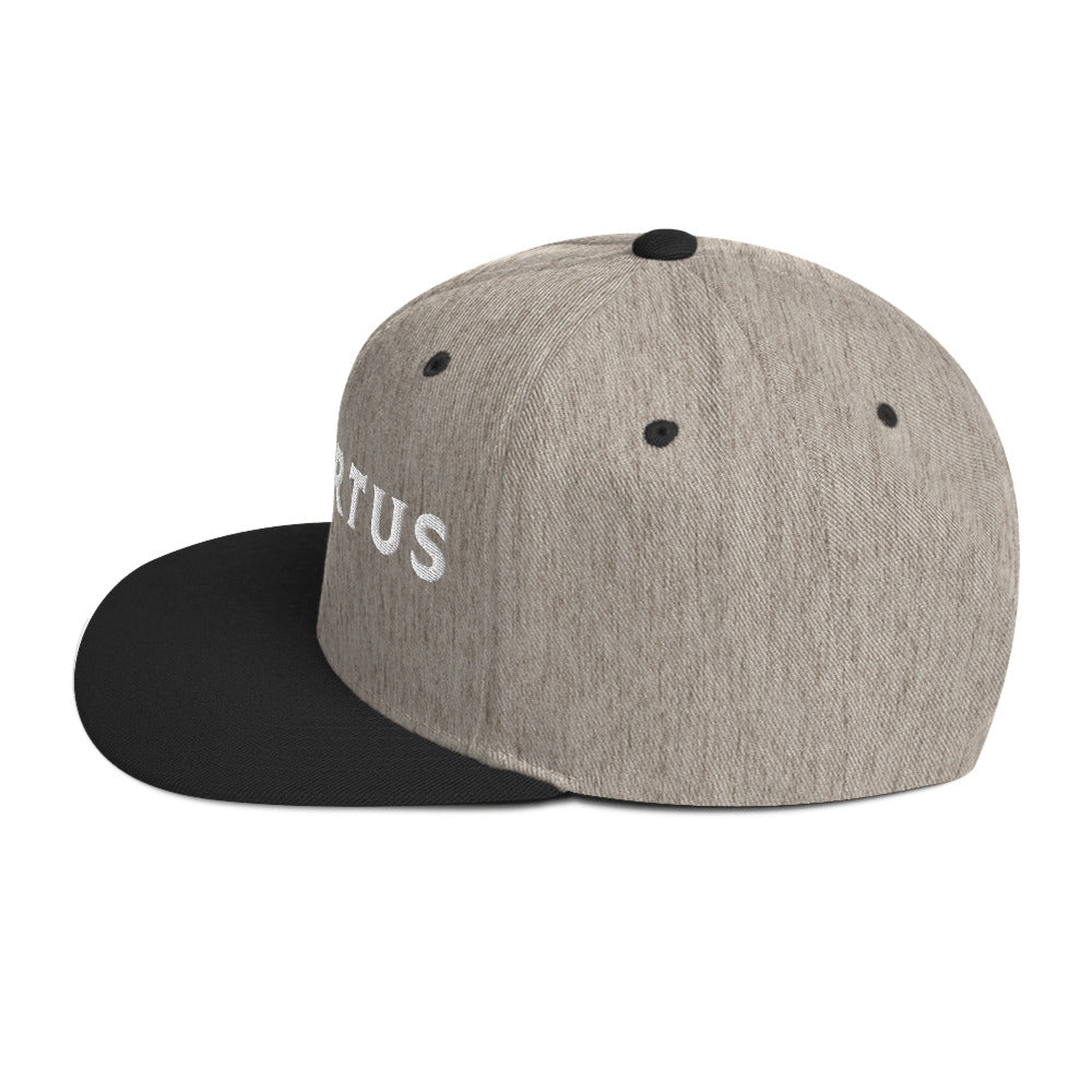 Embroidered - White Virtus Snapback