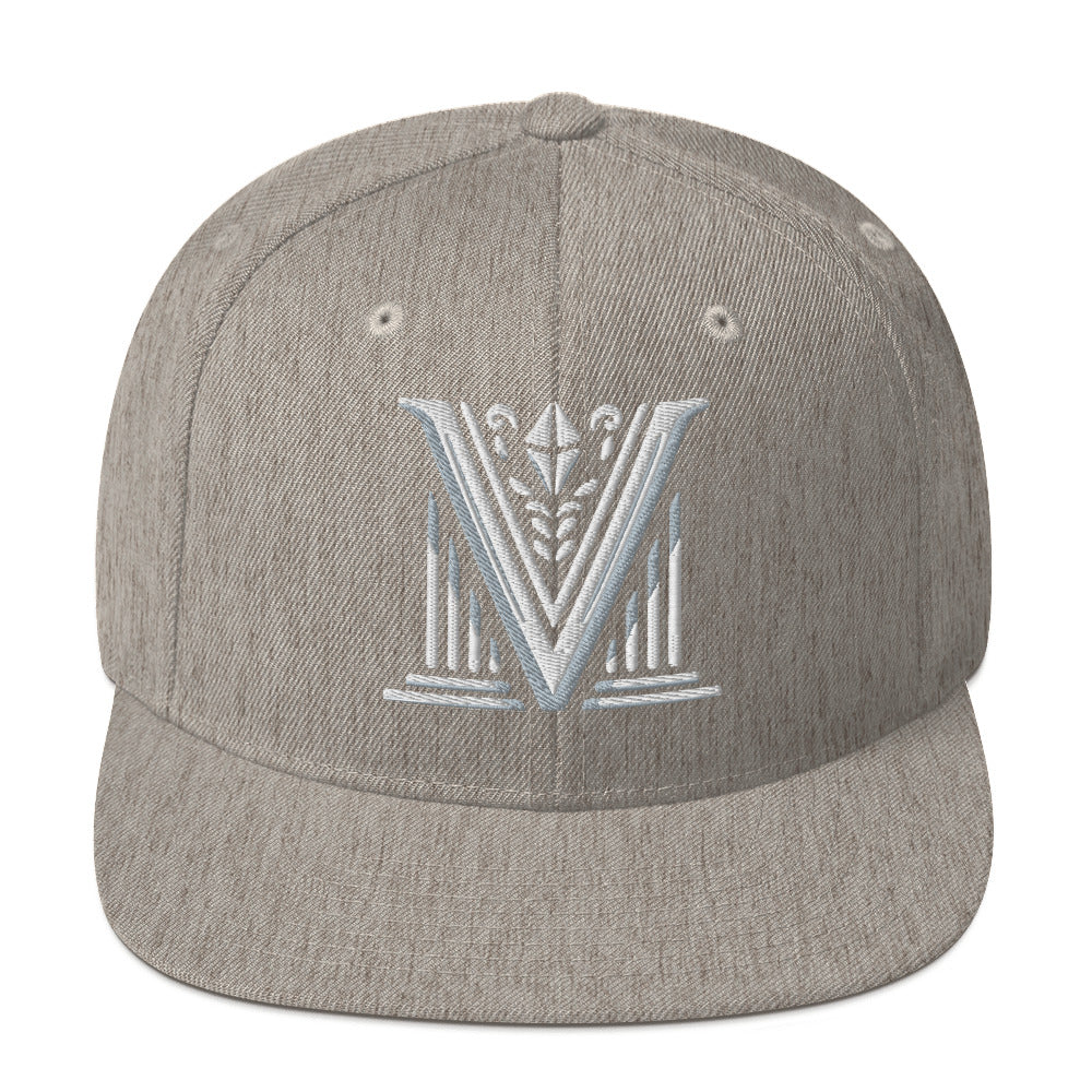 Embroidered - White Virtus Logo Snapback