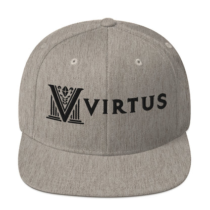 Embroidered - White Virtus Snapback