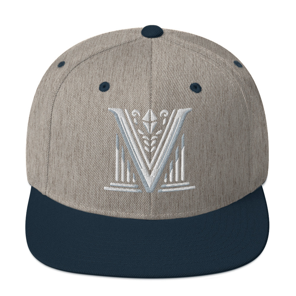 Embroidered - White Virtus Logo Snapback