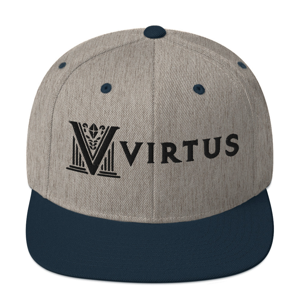 Embroidered - White Virtus Snapback