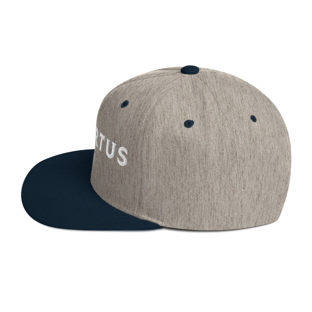 Embroidered - White Virtus Snapback