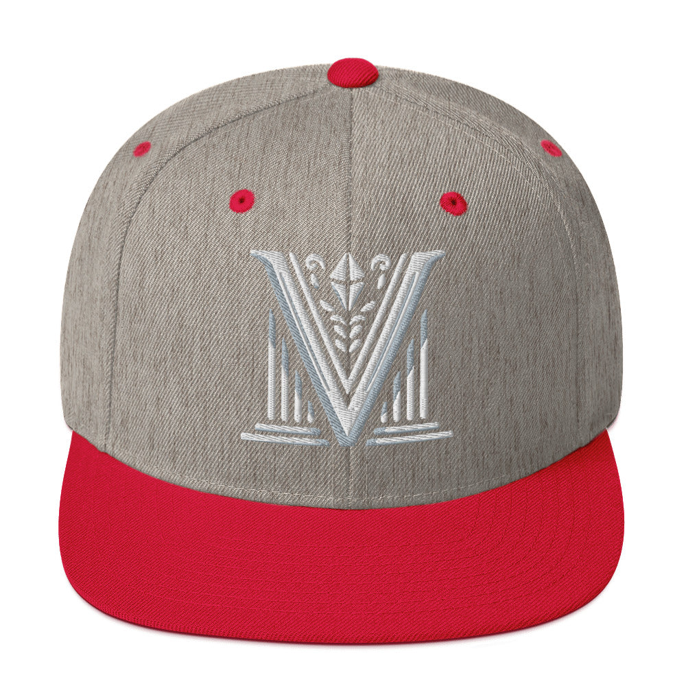 Embroidered - White Virtus Logo Snapback