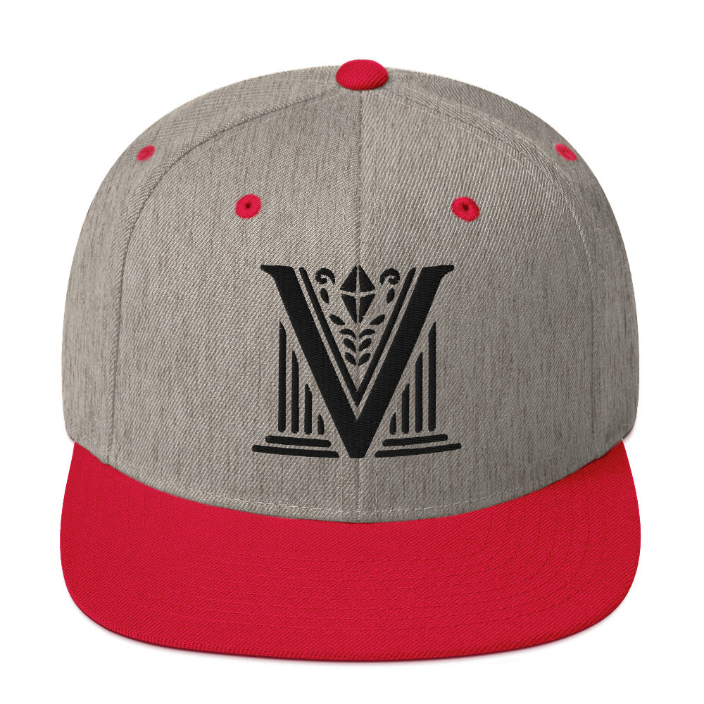 Embroidered Black Virtus Logo Snapback