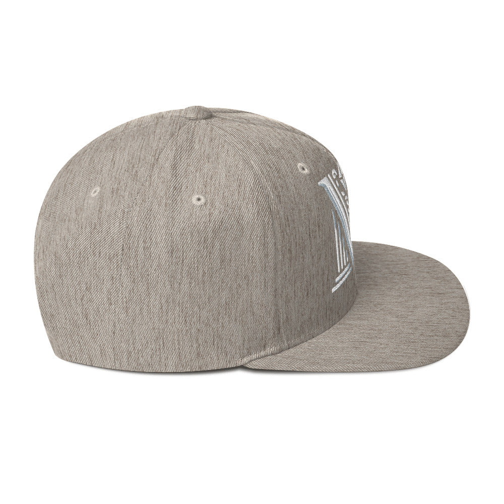 Embroidered - White Virtus Logo Snapback