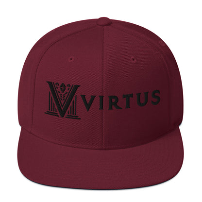 Embroidered - White Virtus Snapback