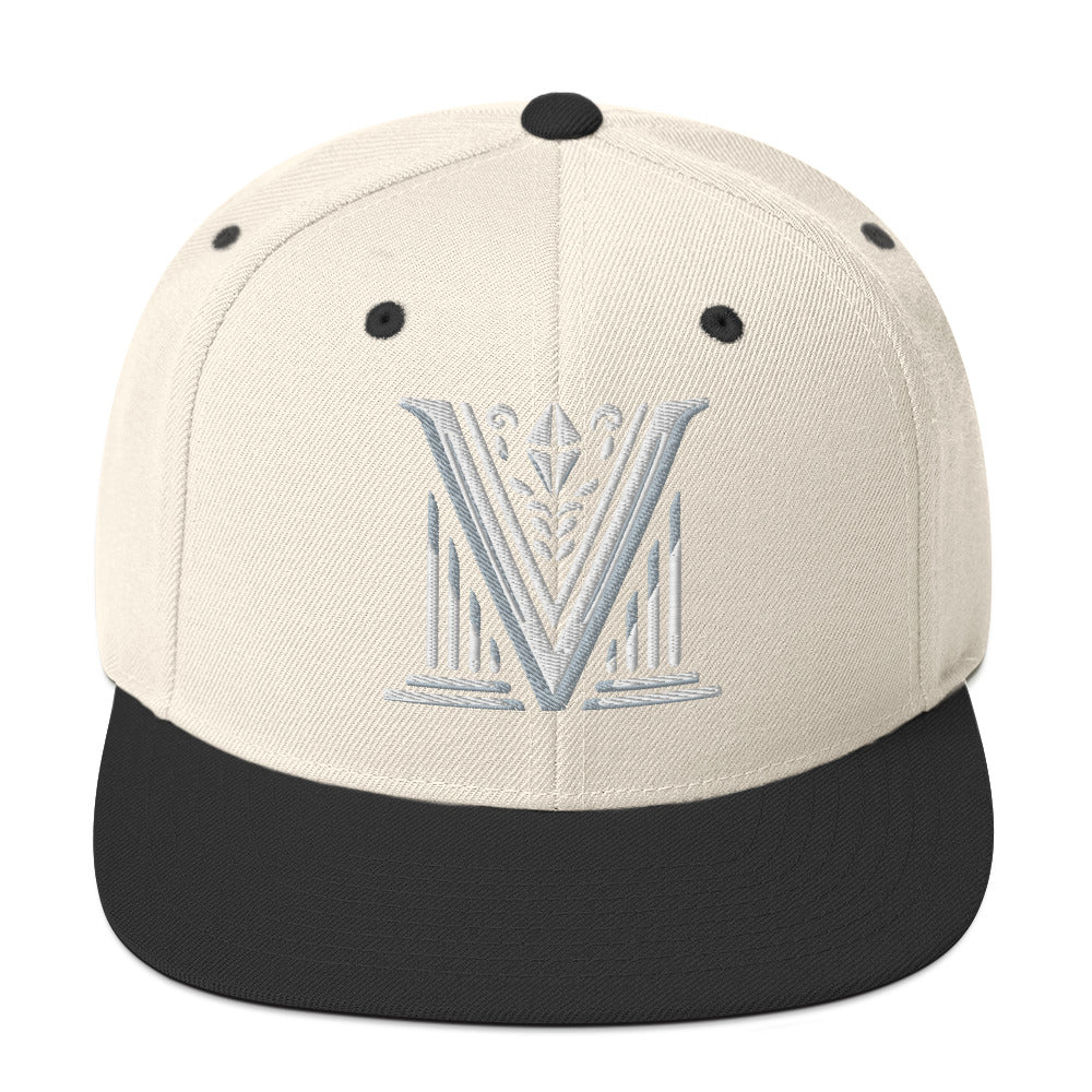 Embroidered - White Virtus Logo Snapback