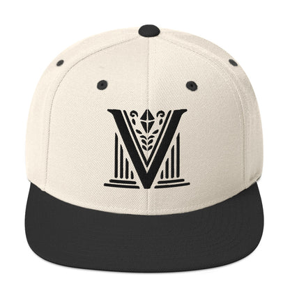 Embroidered Black Virtus Logo Snapback