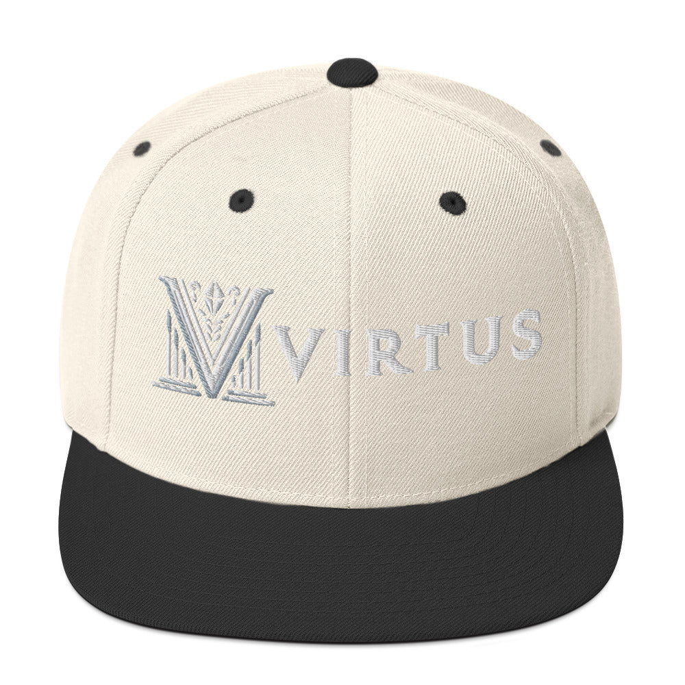 Embroidered - White Virtus Snapback