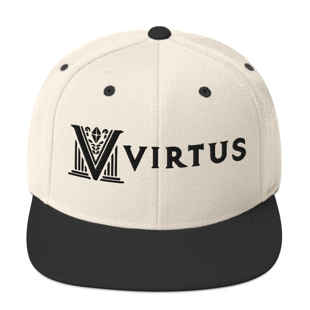 Embroidered - White Virtus Snapback