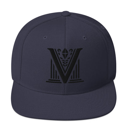 Embroidered Black Virtus Logo Snapback