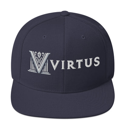 Embroidered - White Virtus Snapback