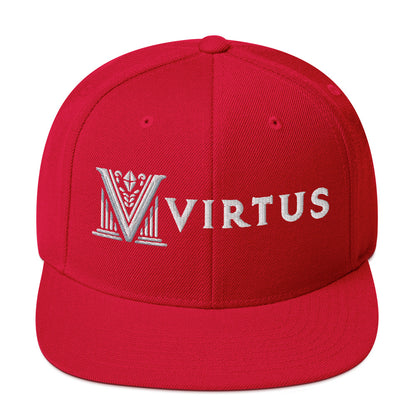 Embroidered - White Virtus Snapback