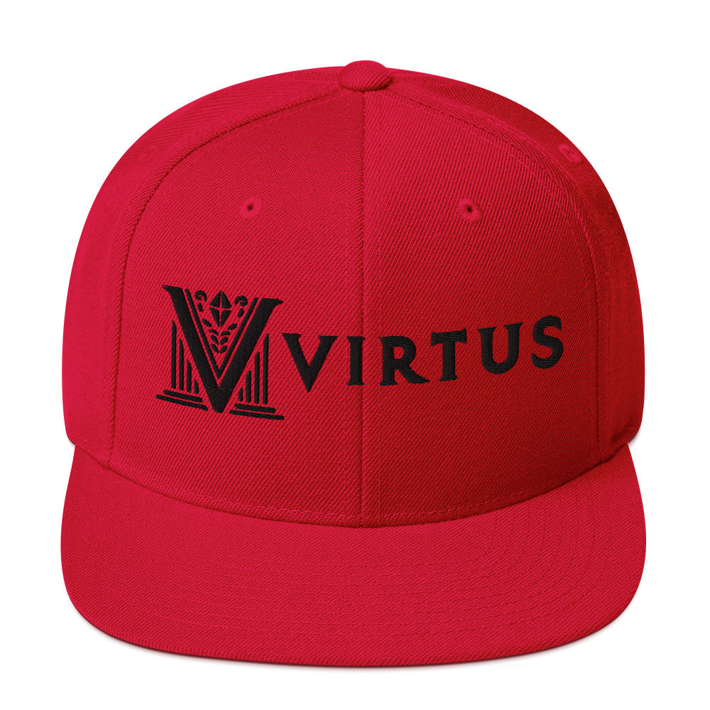 Embroidered - White Virtus Snapback