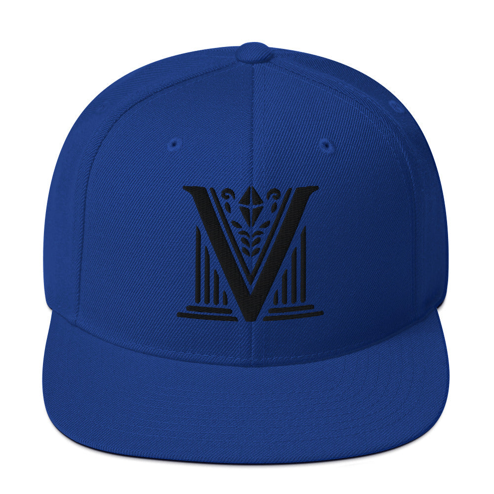 Embroidered Black Virtus Logo Snapback