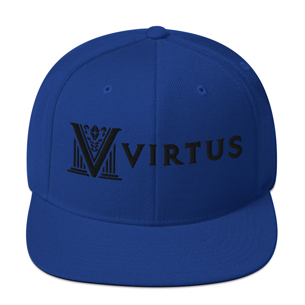 Embroidered - White Virtus Snapback