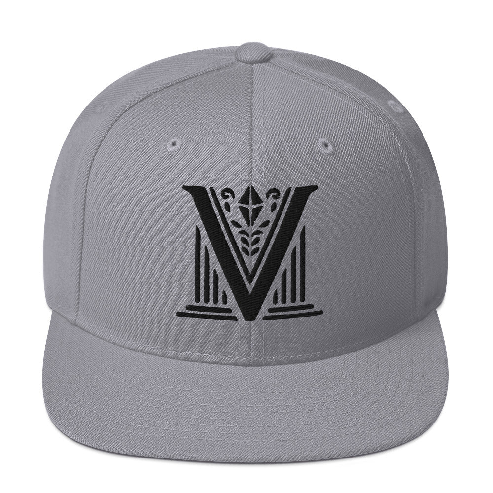 Embroidered Black Virtus Logo Snapback